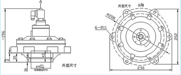 華康中天生產(chǎn)的電磁脈沖閥設(shè)計(jì)圖紙